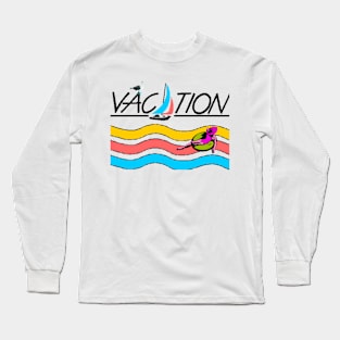 Retro Vacation Time Long Sleeve T-Shirt